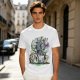 Olive T-shirt with Studio Ghibli Character Mashup Art Print