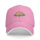 Black baseball cap with capybara drinking coffee 'CAFE BARA' print
