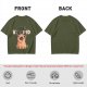 Olive T-Shirt With Funny Pug Graphic And 'I May Be Stupid' Text