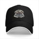 Black baseball cap with 'Surround Yourself With Negativity' graphic print