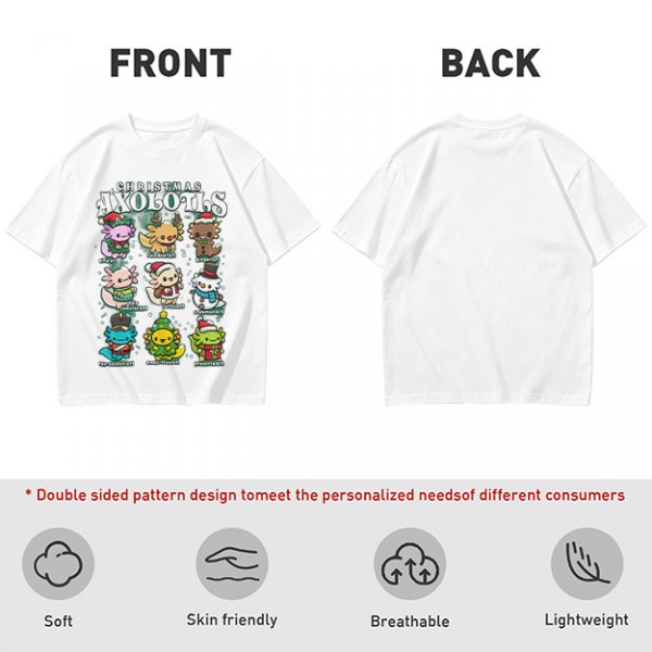 Christmas Axolotls Cute Holiday Graphic T-Shirt Design