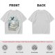 Olive T-Shirt With Stacked Books Teacup Floral Print