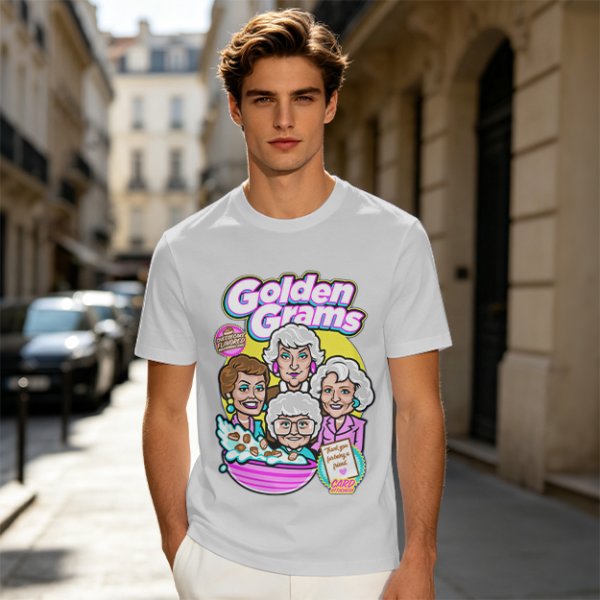Golden Grams Themed Graphic T-Shirt Featuring The Golden Girls