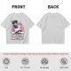 Olive t-shirt with cute grim reaper riding unicorn and death metal graphic