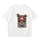 Olive T-Shirt with Tony Tony Chopper Lifting Weights Graphic