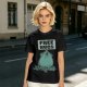 Olive T-Shirt With Free Hugs Monster Graphic Print