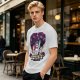 Olive Graphic Tee with Anime Hunter Characters and Huntr/X Text