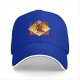 Black Baseball Cap With Fiery Warrior Silhouette Graphic