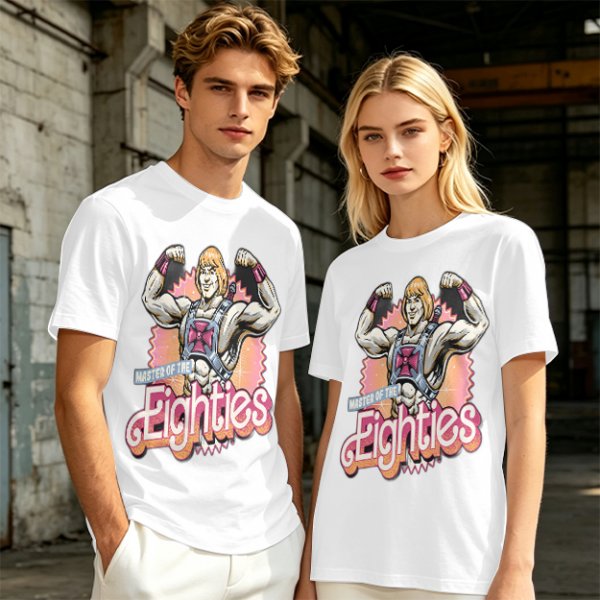 Olive T-Shirt Featuring He-Man Master of the Eighties Graphic