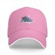 Black Baseball Cap With Wrestling Ring Graphic Print