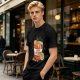Olive T-Shirt with Capybara in Cup Noodle Graphic Print