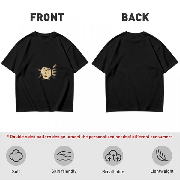 Olive Green T-Shirt With Surprised Face Graphic Print