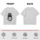 Olive green graphic t-shirt with black cat and skull print