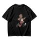 Olive T-Shirt with Cartoon Sloth Running Athlete Graphic