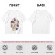 Olive Green T-Shirt With Whimsical Fruit Bird Graphic Print
