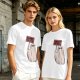Olive T-Shirt With Ghost Holding 'Haunt The Rich' Protest Sign