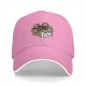 Black baseball cap with three sloths in a box that says adopt a sloth