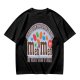 Meh and Meh novelty graphic t-shirt with indifference themed print