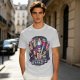 Olive Graphic Tee with Anime Character Group Print