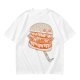 Olive T-Shirt With Cute Cartoon Hamburger Print