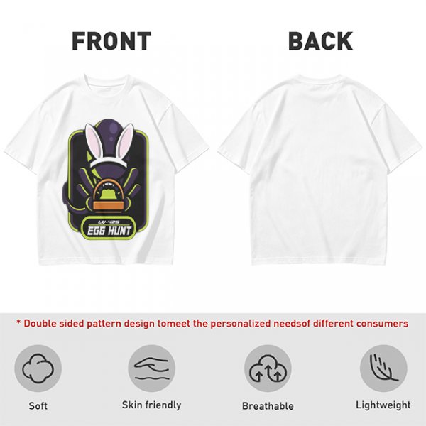 Olive T-Shirt With Alien Bunny Ears Egg Hunt Graphic