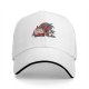 Black Baseball Cap with Tropical Beach Themed Graphic Print
