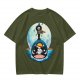 One Piece Brook Playing Violin on Laboon Whale Moon T-Shirt Print