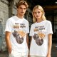 Oversized olive t-shirt with raccoon drinking beer graphic