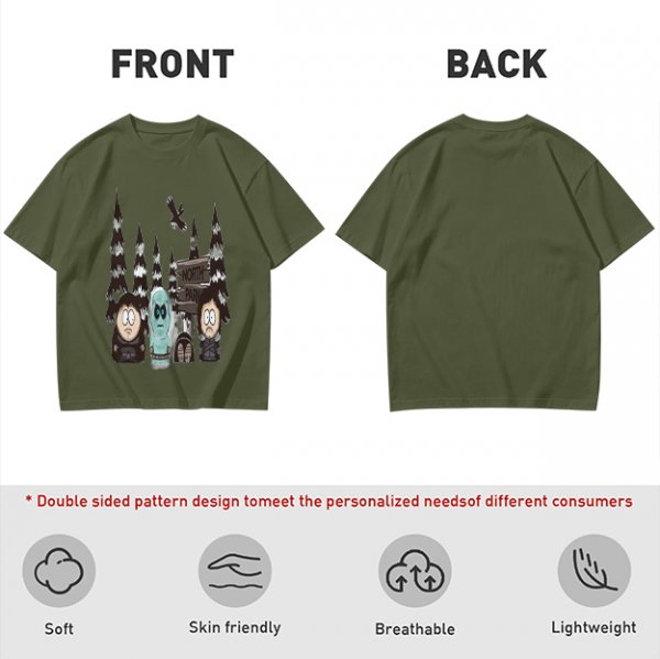 South Park Style North Park Winter Forest Graphic T-Shirt