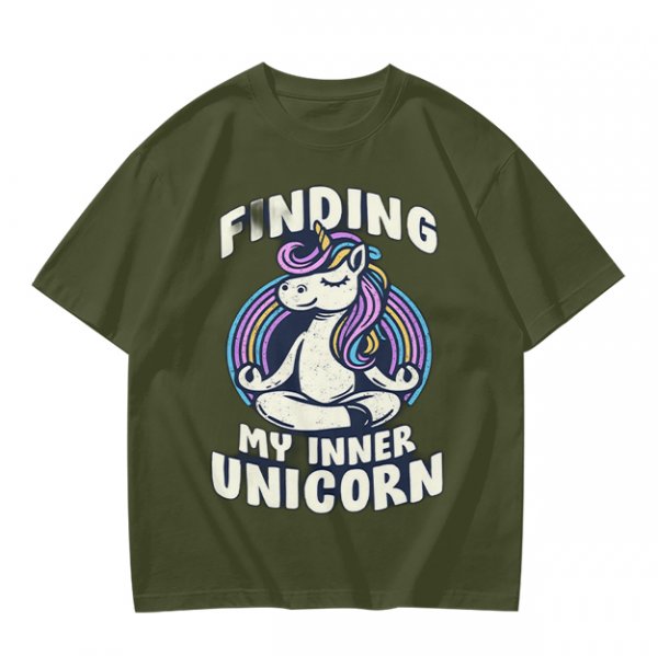 Finding My Inner Unicorn Meditating Graphic T-Shirt