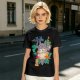My Neighbor Totoro Graphic T-Shirt with Anime Characters and Leaves