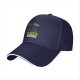 Black baseball cap with funny admitting wrong cat graphic