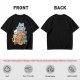 Olive T-Shirt With Chibi Pirate Cats Group Graphic