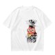 Olive t-shirt with funny cat coffee early morning quote