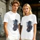 Olive T-Shirt With Dark Wizard Illustration And Japanese Text