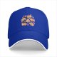 Black Baseball Cap With Christmas Gingerbread Cat Print