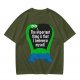Olive T-Shirt With Dinosaur Graphic And Self Belief Text
