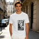 Olive T-Shirt with Retro Coffee Murder Pun Graphic