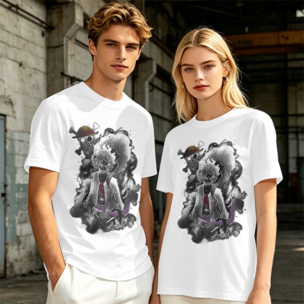 One Piece Luffy Gear 5 Graphic Olive T-Shirt