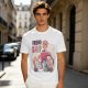 Olive T-Shirt with Friendship Themed Cartoon Crew Print