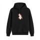 Black Hoodie With Ghost On The Phone Graphic Print