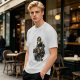 Olive Graphic T-Shirt With The Cult Of Pizza Cat Occult Artwork