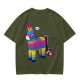 Oops Donkey Pinata Graphic Olive Green T-Shirt