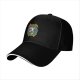 Black Baseball Cap With Rock Unicorn Graphic Design