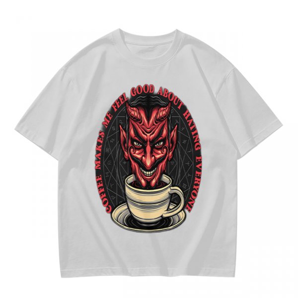 Coffee Makes Me Feel Good About Hating Everyone Devil T-Shirt