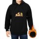 Black Hoodie With Cute Fantasy Character Graphic Print