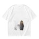 Olive Green T-Shirt With Chibi Bearded Man In Suit Graphic