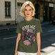 Olive graphic t-shirt featuring Headless Horseman 'Heads Will Roll World Tour' print