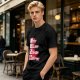 Oversized Olive Anime Themed T-Shirt With Eat Sleep Anime Repeat Print