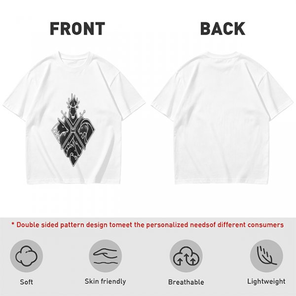 Olive T-Shirt With Four Animal Crest Graphic Design